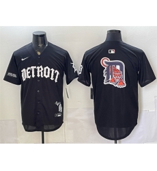 Men Detroit Tigers Team Big Logo 2026 Black  Motor Gothic Edition  Vapor Premier Limited Stitched Baseball Jersey