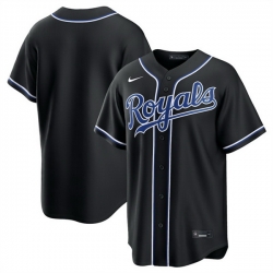 Men Kansas City Royals Blank 2026 Fashion Replica Black Out Stitched Baseball Jersey