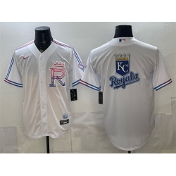 Men Kansas City Royals Team Big Logo White 2026 City Connect Stadium Stitched Baseball Jersey s