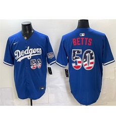 Men Los Angeles Dodgers 50 Mookie Betts Royal 250 Fourth of July Stitched Baseball Jersey Men Los Angeles Dodgers 50 Mookie Betts Royal 250 Fourth of July Stitched Baseball Jersey