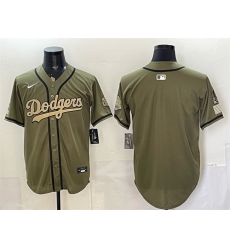 Men Los Angeles Dodgers Blank Olive 2026 Armed Forces Day Stitched Baseball Jersey