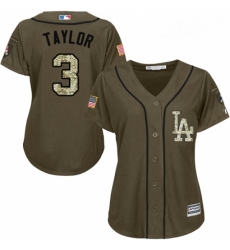 Womens Majestic Los Angeles Dodgers 3 Chris Taylor Authentic Green Salute to Service MLB Jersey Womens Majestic Los Angeles Dodgers 3 Chris Taylor Authentic Green Salute to Service MLB Jersey