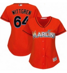 Womens Majestic Miami Marlins 64 Nick Wittgren Authentic Orange Alternate 1 Cool Base MLB Jersey Womens Majestic Miami Marlins 64 Nick Wittgren Authentic Orange Alternate 1 Cool Base MLB Jersey