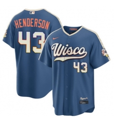 Men Milwaukee Brewers 43 LOGAN Henderson Home 2026 City Conect Edition Stitched Limited Jersey Men Milwaukee Brewers 43 LOGAN Henderson Home 2026 City Conect Edition Stitched Limited Jersey
