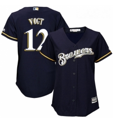 Womens Majestic Milwaukee Brewers 12 Stephen Vogt Authentic Navy Blue Alternate Cool Base MLB Jersey Womens Majestic Milwaukee Brewers 12 Stephen Vogt Authentic Navy Blue Alternate Cool Base MLB Jersey