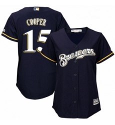 Womens Majestic Milwaukee Brewers 15 Cecil Cooper Replica White Alternate Cool Base MLB Jersey Womens Majestic Milwaukee Brewers 15 Cecil Cooper Replica White Alternate Cool Base MLB Jersey