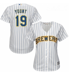 Womens Majestic Milwaukee Brewers 19 Robin Yount Replica White Alternate Cool Base MLB Jersey Womens Majestic Milwaukee Brewers 19 Robin Yount Replica White Alternate Cool Base MLB Jersey