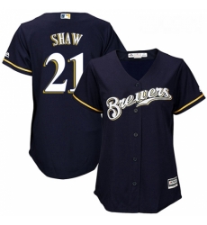 Womens Majestic Milwaukee Brewers 21 Travis Shaw Replica Navy Blue Alternate Cool Base MLB Jersey Womens Majestic Milwaukee Brewers 21 Travis Shaw Replica Navy Blue Alternate Cool Base MLB Jersey