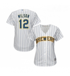 Womens Milwaukee Brewers 12 Alex Wilson Replica White Home Cool Base Baseball Jersey Womens Milwaukee Brewers 12 Alex Wilson Replica White Home Cool Base Baseball Jersey
