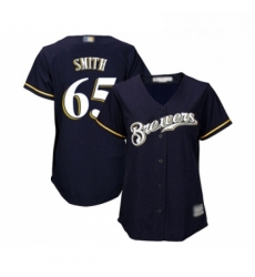 Womens Milwaukee Brewers 65 Burch Smith Authentic Navy Blue Alternate Cool Base Baseball Jersey Womens Milwaukee Brewers 65 Burch Smith Authentic Navy Blue Alternate Cool Base Baseball Jersey