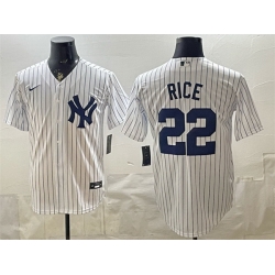 Men New York Yankees  22 Ben Rice White Home Stitched Baseball Jersey