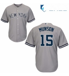 Youth Majestic New York Yankees 15 Thurman Munson Authentic Grey Road MLB Jersey Youth Majestic New York Yankees 15 Thurman Munson Authentic Grey Road MLB Jersey