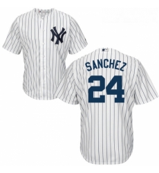 Youth Majestic New York Yankees 24 Gary Sanchez Replica White Home MLB Jersey Youth Majestic New York Yankees 24 Gary Sanchez Replica White Home MLB Jersey