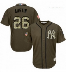 Youth Majestic New York Yankees 26 Tyler Austin Authentic Green Salute to Service MLB Jersey Youth Majestic New York Yankees 26 Tyler Austin Authentic Green Salute to Service MLB Jersey