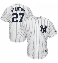 Youth Majestic New York Yankees 27 Giancarlo Stanton Replica White Home MLB Jersey Youth Majestic New York Yankees 27 Giancarlo Stanton Replica White Home MLB Jersey