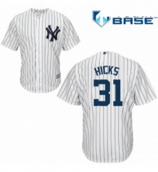 Youth Majestic New York Yankees 31 Aaron Hicks Replica White Home MLB Jersey Youth Majestic New York Yankees 31 Aaron Hicks Replica White Home MLB Jersey