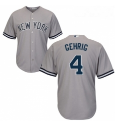 Youth Majestic New York Yankees 4 Lou Gehrig Authentic Grey Road MLB Jersey Youth Majestic New York Yankees 4 Lou Gehrig Authentic Grey Road MLB Jersey