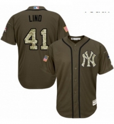 Youth Majestic New York Yankees 41 Adam Lind Authentic Green Salute to Service MLB Jersey Youth Majestic New York Yankees 41 Adam Lind Authentic Green Salute to Service MLB Jersey
