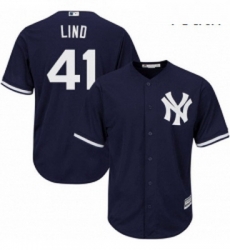 Youth Majestic New York Yankees 41 Adam Lind Replica Navy Blue Alternate MLB Jersey Youth Majestic New York Yankees 41 Adam Lind Replica Navy Blue Alternate MLB Jersey