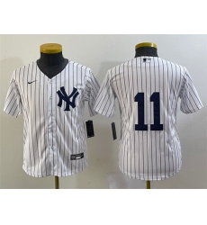 Youth New York Yankees 11 Anthony Volpe White Cool Base Stitched Baseball JerseyS Youth New York Yankees 11 Anthony Volpe White Cool Base Stitched Baseball JerseyS