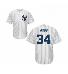 Youth New York Yankees 34 JA Happ Authentic White Home Baseball Jersey Youth New York Yankees 34 JA Happ Authentic White Home Baseball Jersey