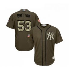 Youth New York Yankees 53 Zach Britton Authentic Green Salute to Service Baseball Jersey Youth New York Yankees 53 Zach Britton Authentic Green Salute to Service Baseball Jersey