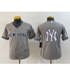 Youth New York Yankees Gray Team Big Logo Cool Base Stitched Baseball Jersey 6 Youth New York Yankees Gray Team Big Logo Cool Base Stitched Baseball Jersey 6