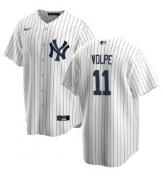 Youth Nike New York Yankees 11 Anthony Volpe White Home Stitched Baseball Jersey Youth Nike New York Yankees 11 Anthony Volpe White Home Stitched Baseball Jersey