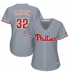 Womens Majestic Philadelphia Phillies 32 Steve Carlton Authentic Grey Road Cool Base MLB Jersey Womens Majestic Philadelphia Phillies 32 Steve Carlton Authentic Grey Road Cool Base MLB Jersey
