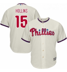 Youth Majestic Philadelphia Phillies 15 Dave Hollins Authentic Cream Alternate Cool Base MLB Jersey Youth Majestic Philadelphia Phillies 15 Dave Hollins Authentic Cream Alternate Cool Base MLB Jersey