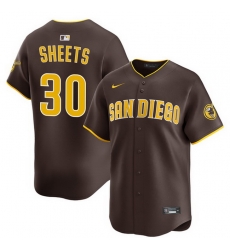 Men San Diego Padres 30 Gavin Sheets Brown 2026 Road Limited Stitched Baseball Jersey Men San Diego Padres 30 Gavin Sheets Brown 2026 Road Limited Stitched Baseball Jersey