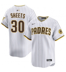 Men San Diego Padres  30 Gavin Sheets White 2026 Home Limited Stitched Baseball Jersey