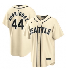 Men Seattle Mariners 44 Julio Rodriguez Alternate Cream Jersey Men Seattle Mariners 44 Julio Rodriguez Alternate Cream Jersey