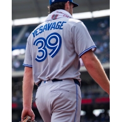 Men Toronto Blue Jay Trey Yesavage #39 Gray Stitched Baseball Jersey