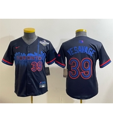 Youth Toronto Blue Jays 39 Trey Yesavage Navy 2025 World Series City Connect Limited Stitched Baseball Jersey