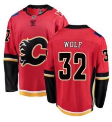 Men Calgary Flames Dustin Wolf #32 NHL Adidas Stitched Jersey Red Black Men Calgary Flames Dustin Wolf #32 NHL Adidas Stitched Jersey Red Black