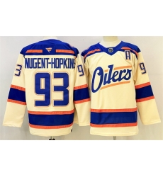 Men Edmonton Oilers 93 Ryan Nugent Hopkins Light Beige 2025 Alternate With A Patch Stitched Hockey Jersey Men Edmonton Oilers 93 Ryan Nugent Hopkins Light Beige 2025 Alternate With A Patch Stitched Hockey Jersey