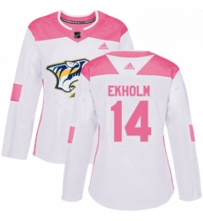 Womens Adidas Nashville Predators 14 Mattias Ekholm Authentic WhitePink Fashion NHL Jersey Womens Adidas Nashville Predators 14 Mattias Ekholm Authentic WhitePink Fashion NHL Jersey