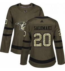 Womens Adidas Nashville Predators 20 Miikka Salomaki Authentic Green Salute to Service NHL Jersey Womens Adidas Nashville Predators 20 Miikka Salomaki Authentic Green Salute to Service NHL Jersey