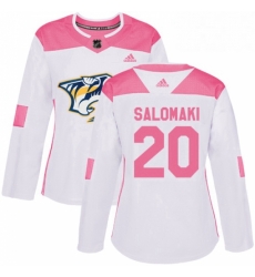Womens Adidas Nashville Predators 20 Miikka Salomaki Authentic WhitePink Fashion NHL Jersey Womens Adidas Nashville Predators 20 Miikka Salomaki Authentic WhitePink Fashion NHL Jersey
