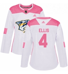Womens Adidas Nashville Predators 4 Ryan Ellis Authentic WhitePink Fashion NHL Jersey Womens Adidas Nashville Predators 4 Ryan Ellis Authentic WhitePink Fashion NHL Jersey