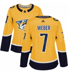 Womens Adidas Nashville Predators 7 Yannick Weber Authentic Gold Home NHL Jersey Womens Adidas Nashville Predators 7 Yannick Weber Authentic Gold Home NHL Jersey