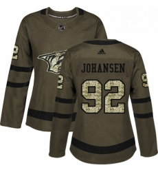 Womens Adidas Nashville Predators 92 Ryan Johansen Authentic Green Salute to Service NHL Jersey Womens Adidas Nashville Predators 92 Ryan Johansen Authentic Green Salute to Service NHL Jersey