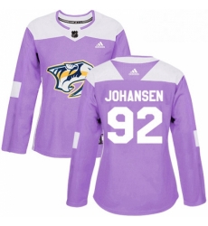 Womens Adidas Nashville Predators 92 Ryan Johansen Authentic Purple Fights Cancer Practice NHL Jersey Womens Adidas Nashville Predators 92 Ryan Johansen Authentic Purple Fights Cancer Practice NHL Jersey
