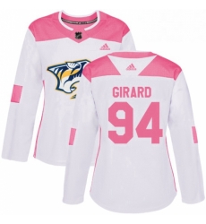 Womens Adidas Nashville Predators 94 Samuel Girard Authentic WhitePink Fashion NHL Jersey Womens Adidas Nashville Predators 94 Samuel Girard Authentic WhitePink Fashion NHL Jersey