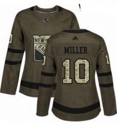 Womens Adidas New York Rangers 10 JT Miller Authentic Green Salute to Service NHL Jersey Womens Adidas New York Rangers 10 JT Miller Authentic Green Salute to Service NHL Jersey
