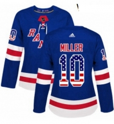 Womens Adidas New York Rangers 10 JT Miller Authentic Royal Blue USA Flag Fashion NHL Jersey Womens Adidas New York Rangers 10 JT Miller Authentic Royal Blue USA Flag Fashion NHL Jersey