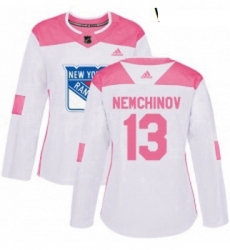 Womens Adidas New York Rangers 13 Sergei Nemchinov Authentic WhitePink Fashion NHL Jersey Womens Adidas New York Rangers 13 Sergei Nemchinov Authentic WhitePink Fashion NHL Jersey