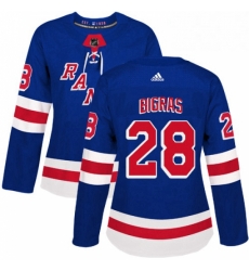 Womens Adidas New York Rangers 28 Chris Bigras Premier Royal Blue Home NHL Jersey Womens Adidas New York Rangers 28 Chris Bigras Premier Royal Blue Home NHL Jersey