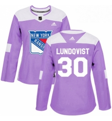 Womens Adidas New York Rangers 30 Henrik Lundqvist Authentic Purple Fights Cancer Practice NHL Jersey Womens Adidas New York Rangers 30 Henrik Lundqvist Authentic Purple Fights Cancer Practice NHL Jersey